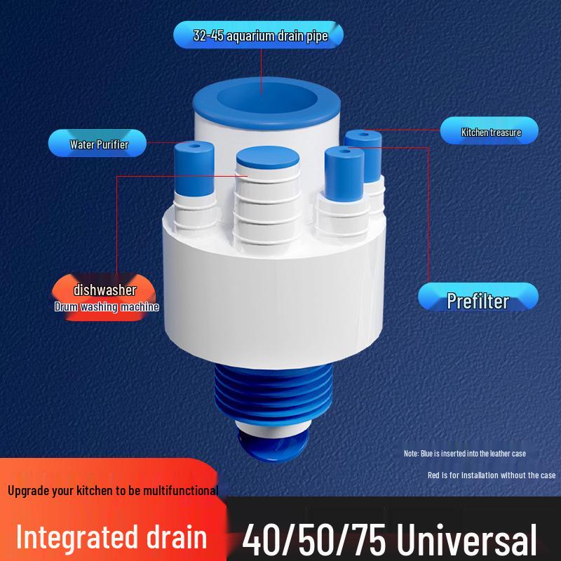 Multifunctional Kitchen Sink Drain and Odor-Proof Dishwasher Connector with Water Purifier