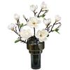 Large Magnolia Artificial Flower Bouquet for Living Room - High-End Floor Stand Floral Decoration