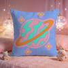Cartoon Space Planet Cushion Cover Premium Comfort Reversible Pillow Cove Two in One Design for Any Room  Car Interior