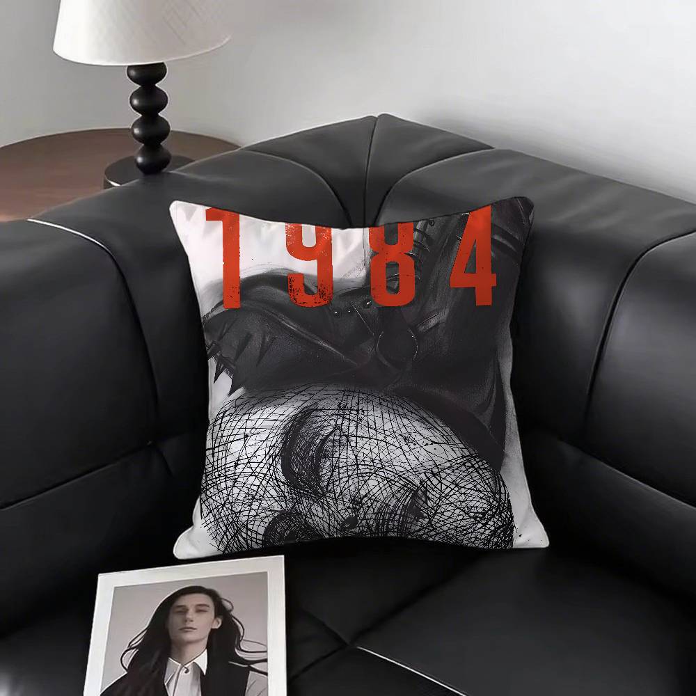 1984 George Orwell Pillow Case Square Pillow Bedroom Sofa Leisure Comfort Cushion Car Home Decoration