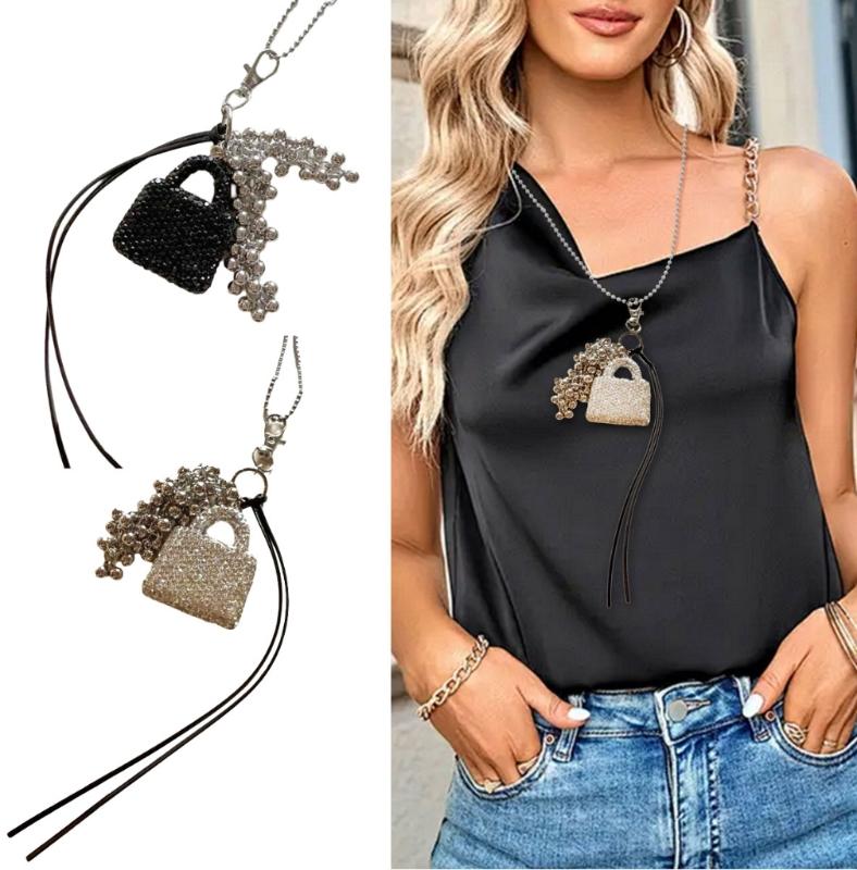 Handbag Pendant Necklace For Women Stylish Layering Jewelry Lightweight Design Neckchain Unique Everyday Accessory