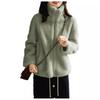 Women's Double-Sided Velvet Fleece Jacket - Warm High Collar Zip-Up Cardigan for Autumn/Winter