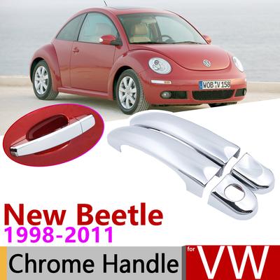 For Volkswagen VW New Beetle 1998~2011 Chrome Door Handle Cover Car Accessories Stickers Trim Set 1999 2001 2003 2005 2007