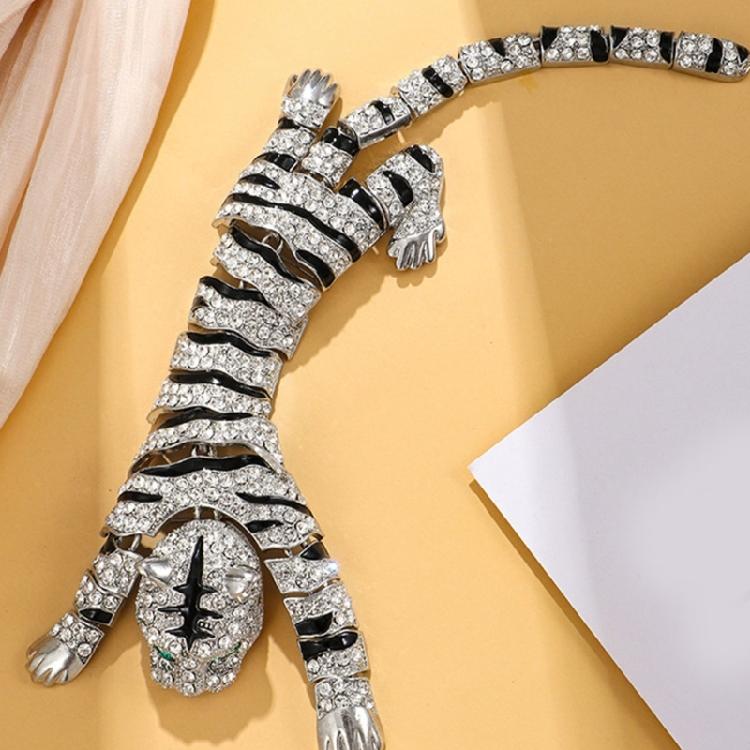 Unique Designs Evening Brooch Jewelry Luxurious Rhinestones Tigers Brooch Adornment for Social Event and Daily Wear