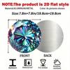 Luxury Round Metal Wall Art 7.8 Inch Diamond Shine Aluminum Home Decor for Living Room Bedroom Bathroom