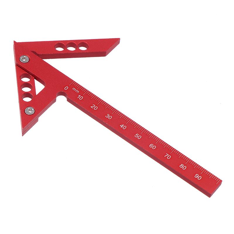 Régua de Centro Angular para Apoio de Liga de Alumínio Triângulo de 45 Graus Seta Régua de Posicionamento de Ângulo Reto Régua de Ângulo de 90 Graus