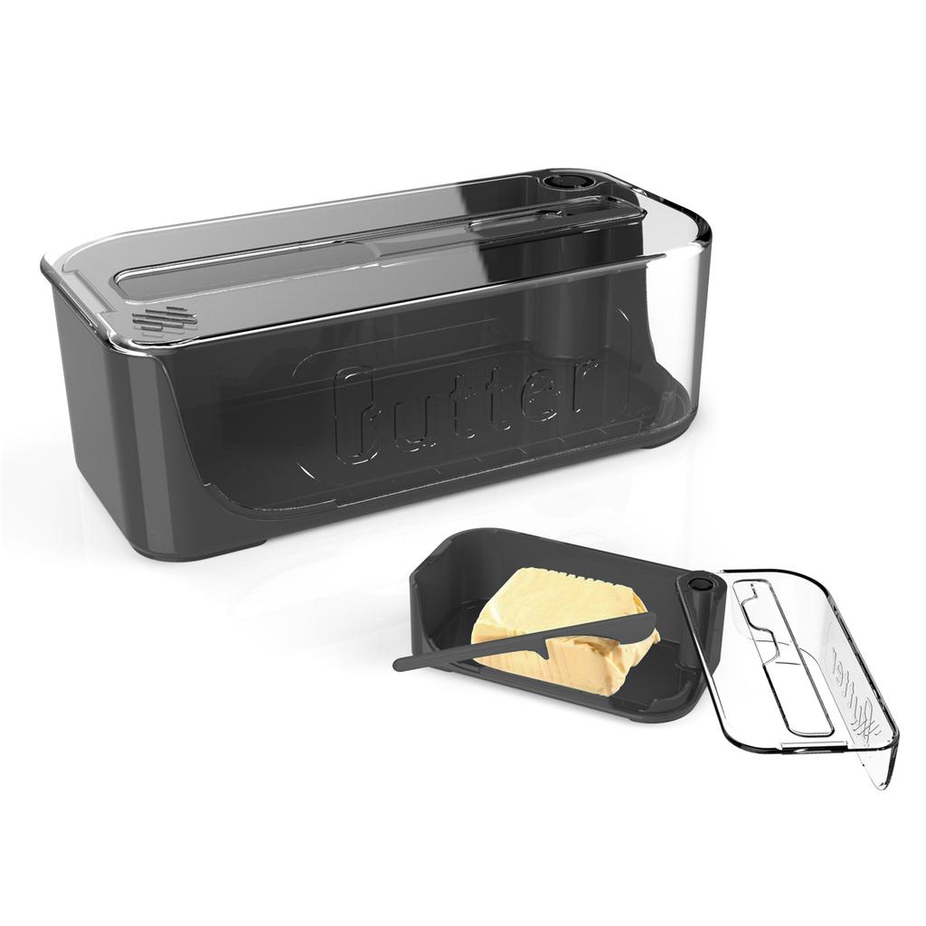 Butter Dish With Knife and Lid Plastic Butter Storage Box Cheese Storage Keeper for Refrigerator Dishwasher Safe