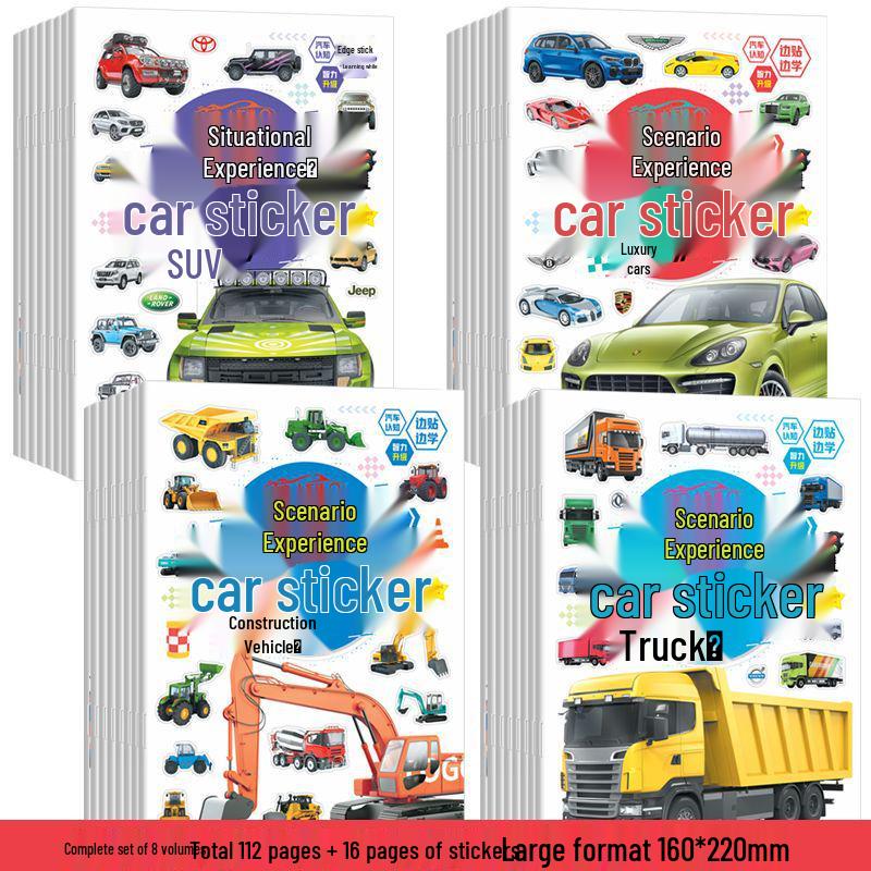 Baufahrzeuge Stickerbuch für Kinder - Puzzle & Spielset für Auto-Enthusiasten