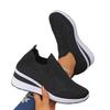 Women's Wide Width Crystallized Slip-On Sneakers - Round Toe Low Wedge Casual Shoes, Fashion Comfort Flats