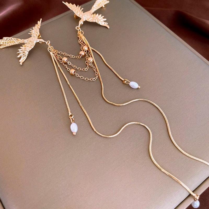 

New Chinese Phoenix Pearl Fringe Brooches for Women Vintage Style Fashion Delicate Corsage New Pins Charms Party Accessories
