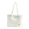 Borsa a Spalla Pendolare Morbida e Semplice in PU Monocromatico con Chiusura a Fiore di Grande Capacità Moda