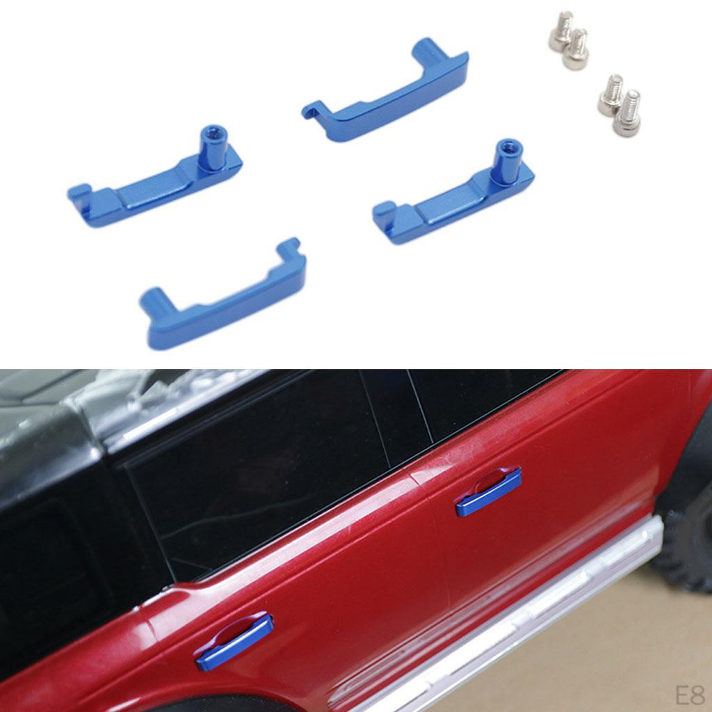 4 Piece Upgrade Door Handle with 1:10 Screws Model Accessories for DIY Replacement Parts