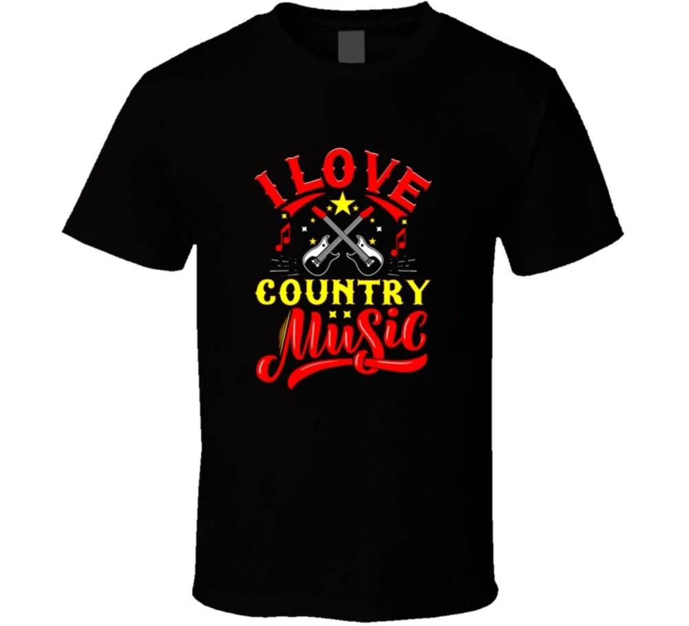 

I Love Country Music Funny Nashville Gift T Shirt M