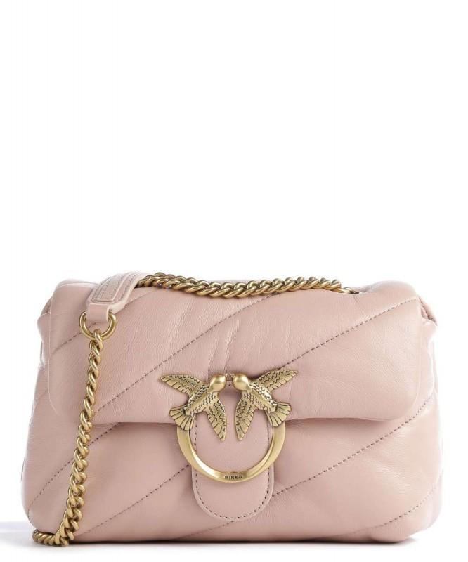 Pinko Leather Messenger Bag Love Puff Mini CL
