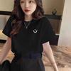 New Cotton T-shirt Women's Spring Summer Large Size Wide Loose Red Short Sleeve Snake Life Clothes Half Sleeve
