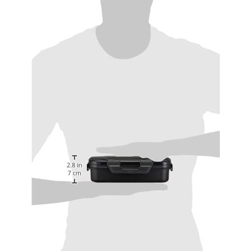 OSK Men's Lockfort Bento Box, 850ml, with Cooler Bag, 4-Point Lock for Secure Airtight Sealing, Dividers, No Gaskets for Easy Cleaning, Silver Ion, Ma