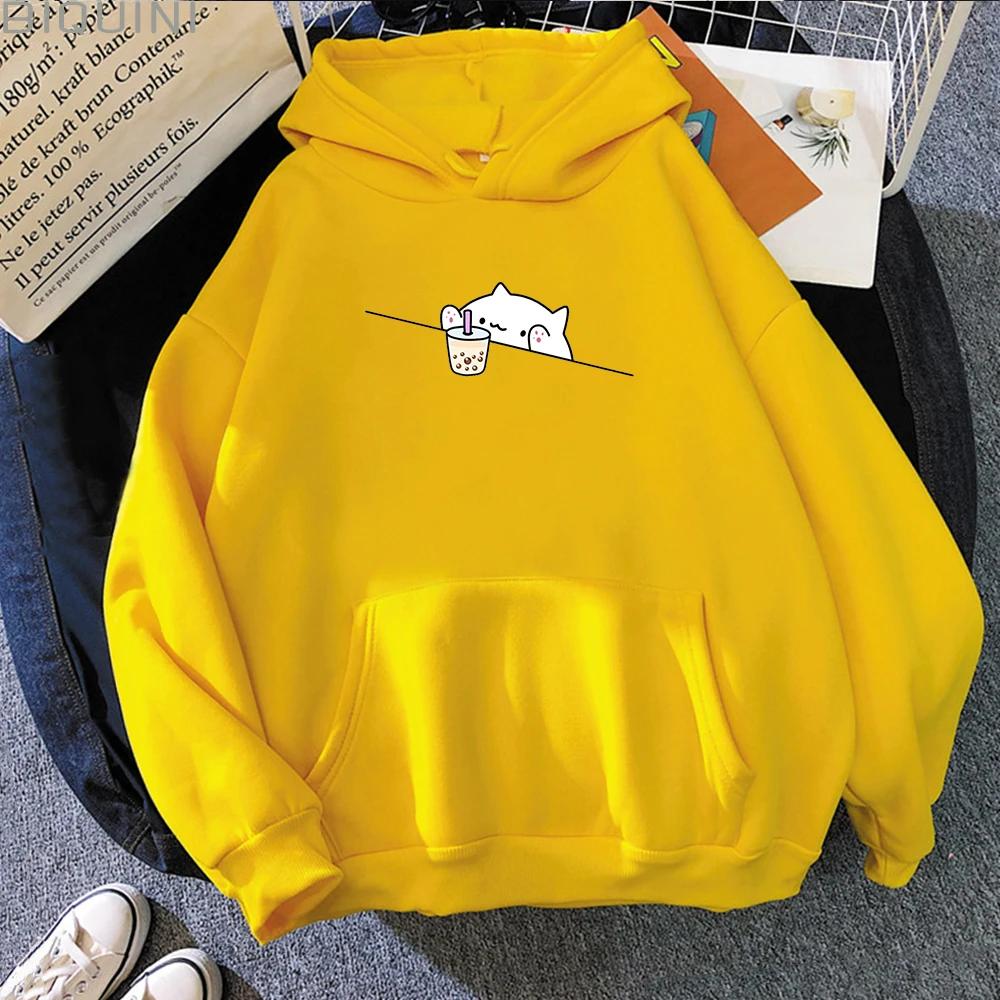 Fashionable Comfortable Soft Popular Cat Creative Printed Autumn Long Sleeved Hooded Casual Sports Loose Versatile Hoodie