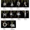 2pcs Acrylic Crystal Christmas Tree Pendant Angel/Dancing Girl Stereoscopic Xmas Tree Hanging Ornaments with Sequins Clear