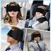 This 3D Sleep Mask Provides Complete Darkness, Relieves Eye Strain Adjustable for Both Men and Women Includes a Neck Cover and Travel Pillow Strap