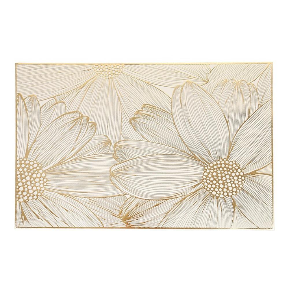 Rectangle Meal Mat PVC Dinning Table Mat Light Luxury Drain Mat  Home Hotel Decoration