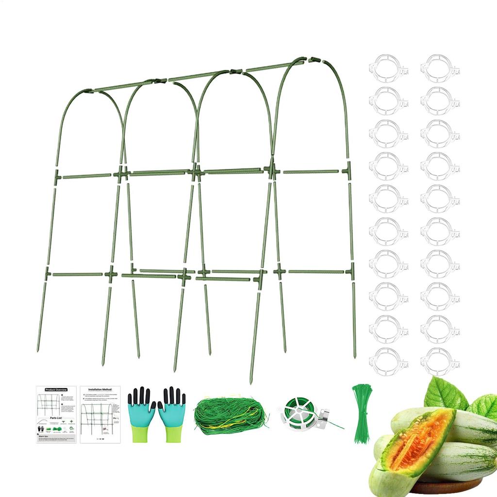 Cucumber Trellis Vegetable Trellis For Cucumbers U-Frame Rack Weather-Resistant Metal Supports For Climbing Plants Greenhouse