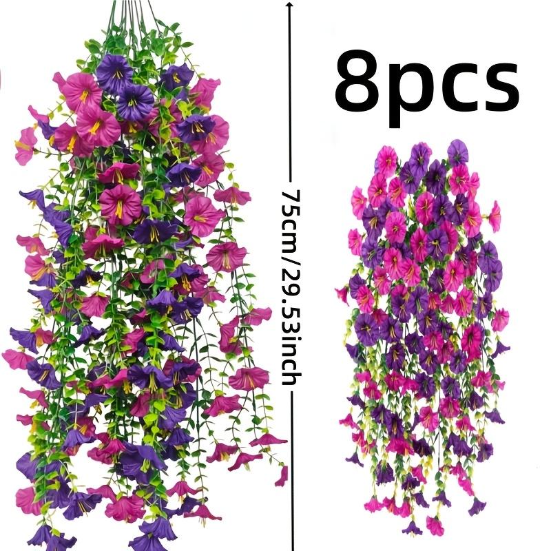 

8Pcs Multi-piece Set (120 Heads) Of Purplish-Red Artificial Flowers, Suitable For Lotus And Mirabilis Jalapa Very Suitable For Outdoor Gardens 8PCS