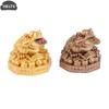 Wealth Money Frog Statue Three Legged Feng Shui Lucky Toad Figurine for Office Entrance Hall Decor