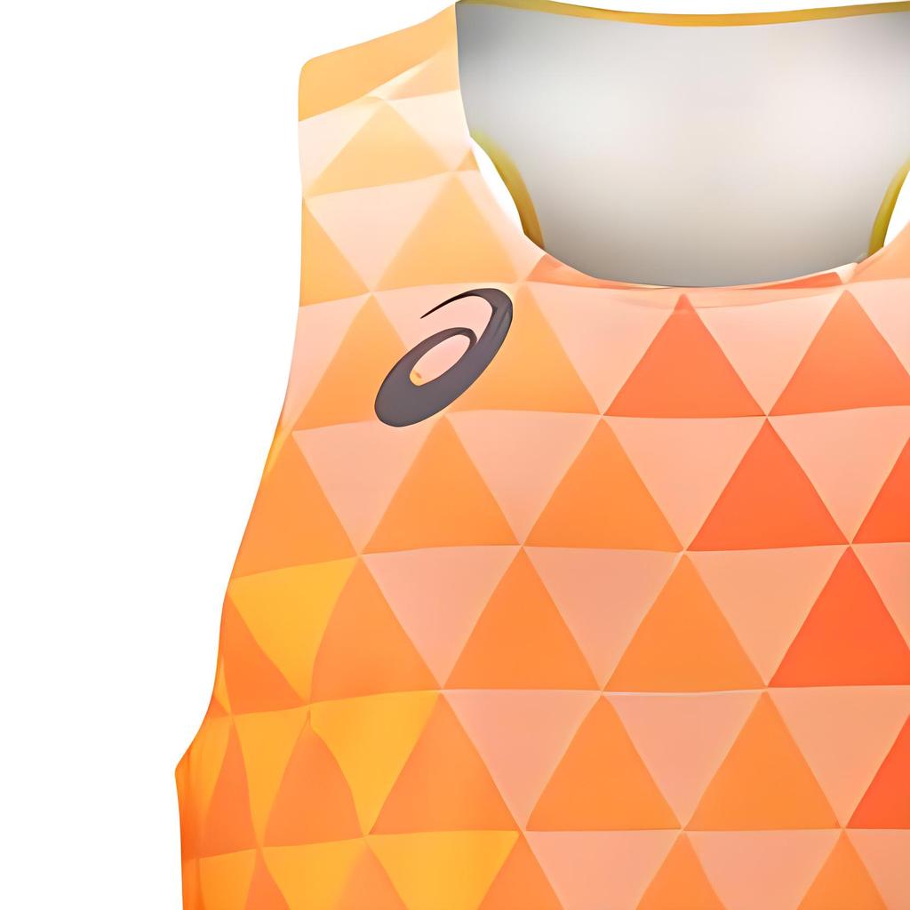 Asics Elite Breathable Quick-Dry Running Singlet Men Tops Orange 2011C721-750