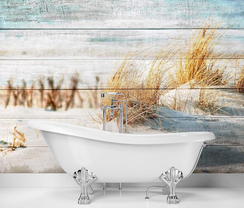 Wallpaper Beach dunes on the wood