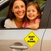 GEEKBEAR Baby Car Sign - Sticker or Magnet, Color Variations, Weather Resistant - Diamond