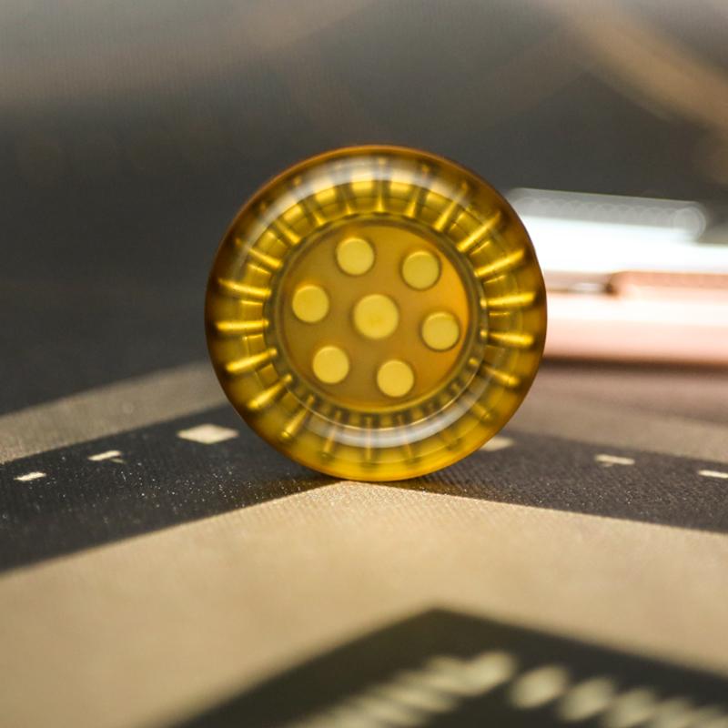 EDC Amber PEI Stress Relief Coin Adult Portable Sensory Toy Autism Stress Relief Toy ADHD Anxiety Relief Hand Spinner Adult Gift