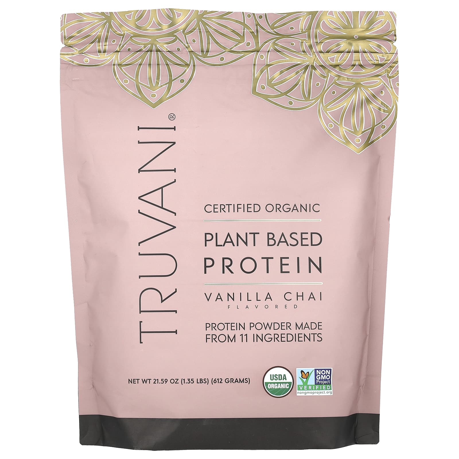 

Truvani, Certified Organic Plant Protein, Vanilla Chai, 1.35 lb (612 g)