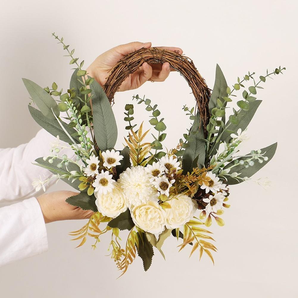 Door Ornament Artificial Flower Wreath For Photo Props Creative Wall Decoration Wreath Long-lasting Resilience