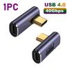 USB 4.0 Adapters U-Shape Straight Angle Adapter Type C Female To Type C Male 40Gbps Fast Data Adapter Converter Charging Adapter