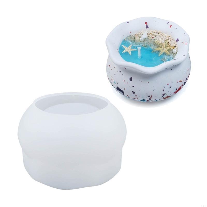 Fish Silicone Mold Crystal Epoxy Resin Casting Flowerpot Candlestick Mould X3UC