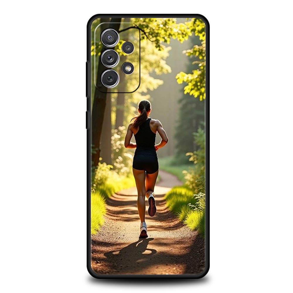 

Phone Case For Samsung Galaxy A17 A15 A13 A51 A71 A41 A31 A21S A07 A05 A35 A55 A23 A25 A33 A53 A73 5G Cover Run marathon Running Galaxy A13