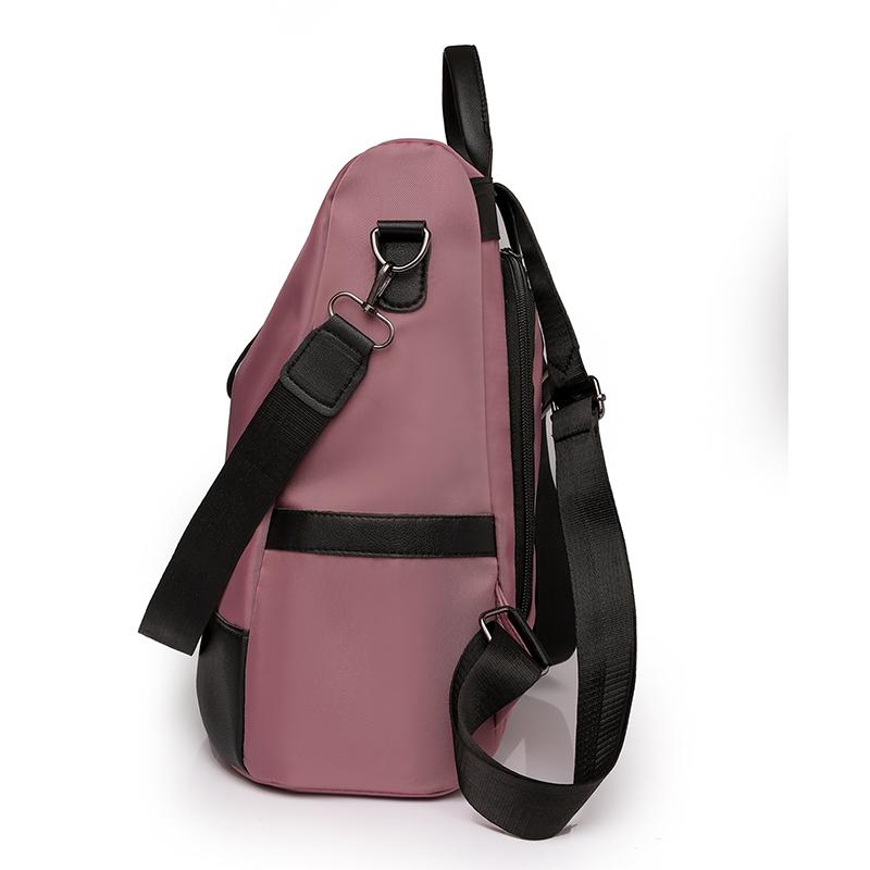 Women's Nylon Backpack Color Contrast Large Capacity Women's Backpack Mummy Bag