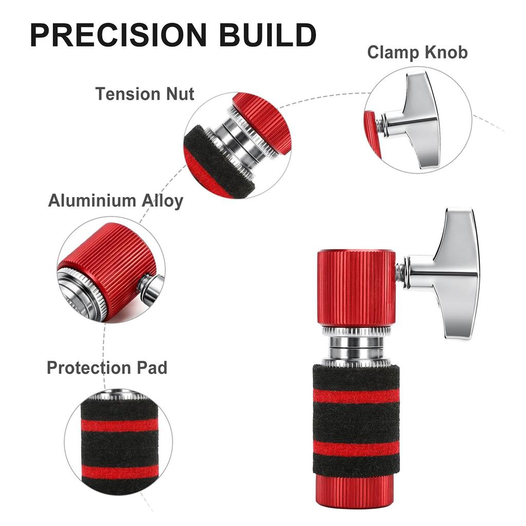 1 Piece Aluminum Hi-Hat Clutch – Standard 6-8mm Compatibility, Durable All-Metal Build, Replacement Part