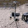 Strong Load-bearing Telescopic Fishing Table with Light Pole Tripod Storage Bag Portable Camping Table Outdoor Furniture