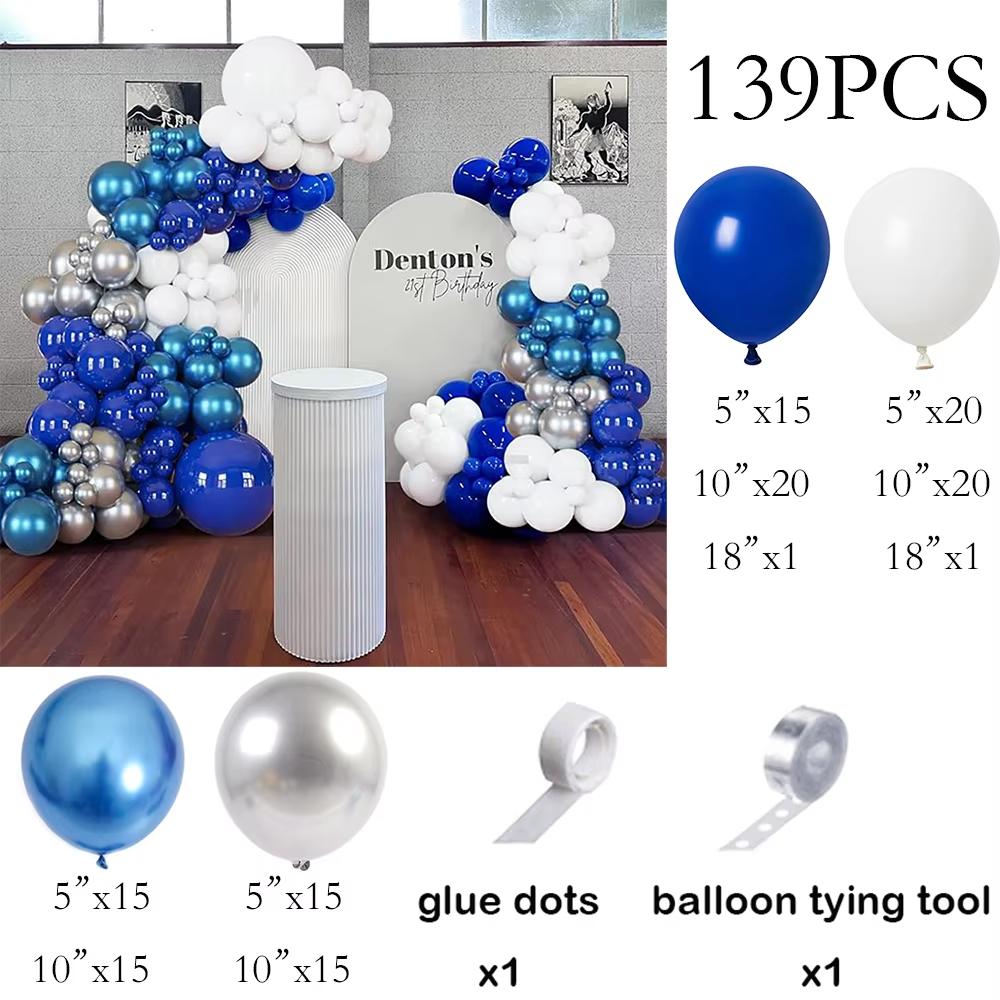 Royal Blue Balloons Garland Arch Blue Ballon Kit Wedding Anniversary Ceremony Decor Birthday Party Baby Shower Decoration Globos