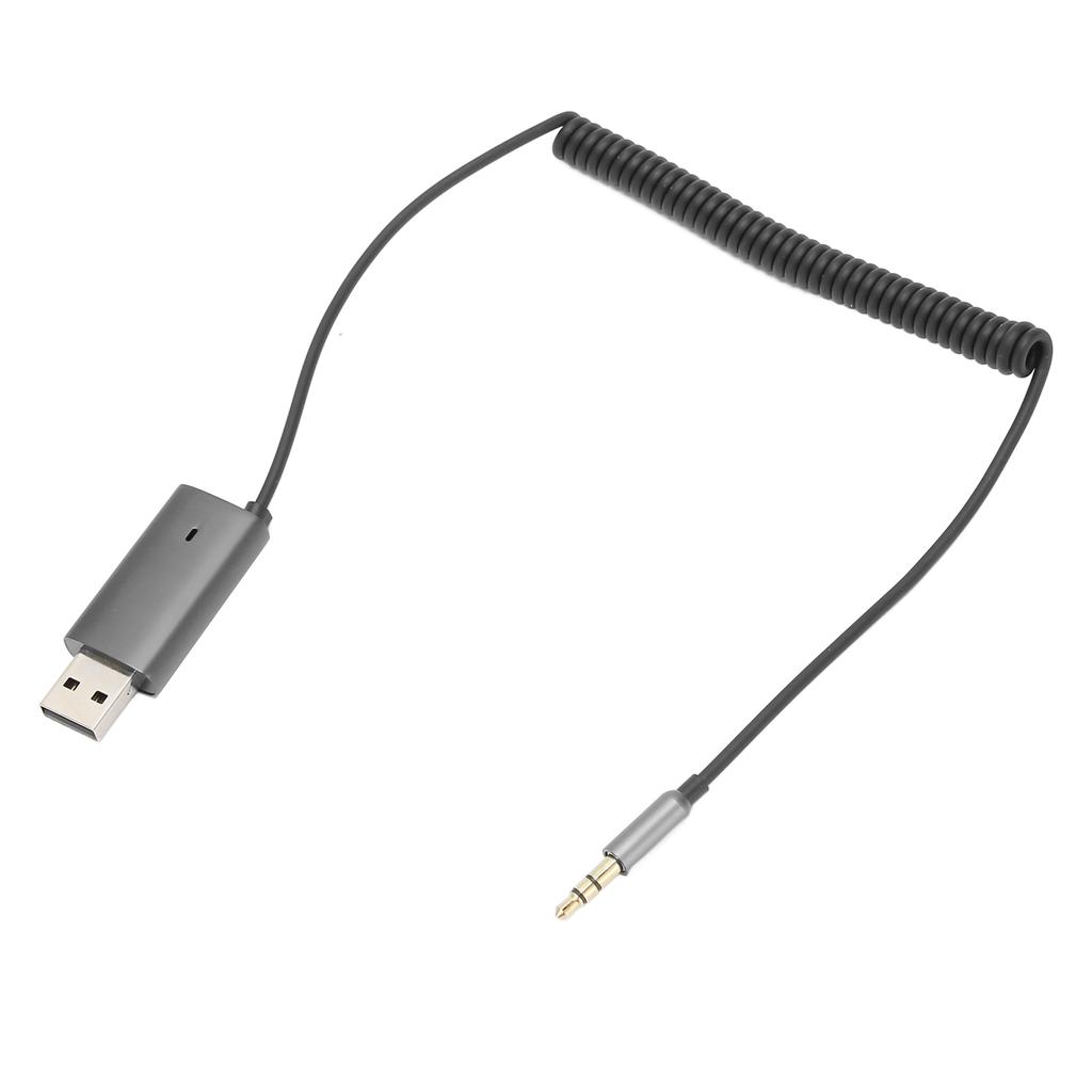 Bluetooth 5.1 Aux Adapter Built in Mic Hands Free Call 3.5mm Car Bluetooth Receiver for Car Sound