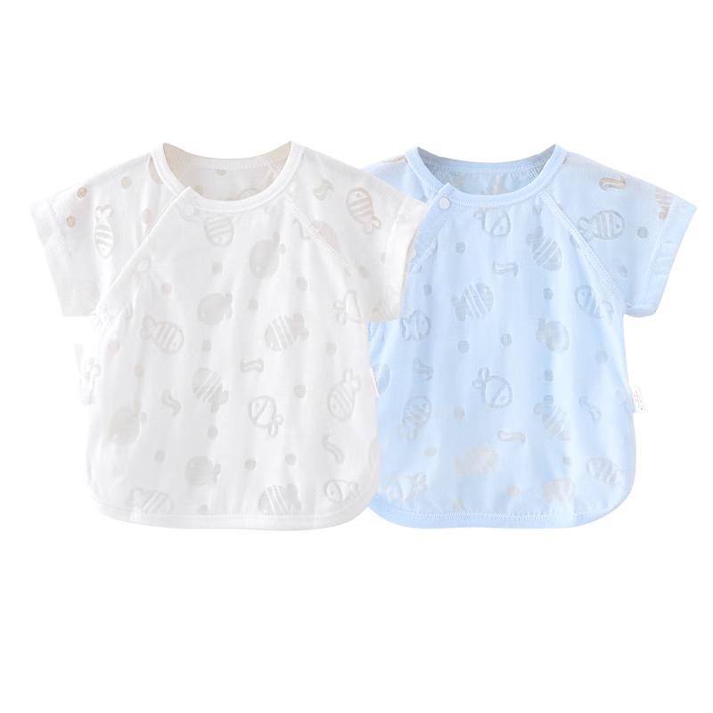 

Unisex Newborn Summer Thin Short Sleeve Bodysuit Set 52