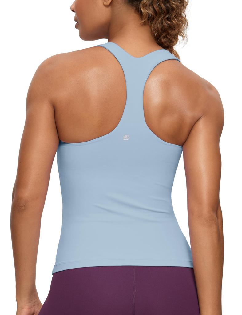 CRZ YOGA Tank Yoga Cupped Stretch Fitness Bra Butterluxe Cambric Size S Women's Top, Sportswear, Wear, Racerback, Quick-Drying, Breathable, Top, Blue,