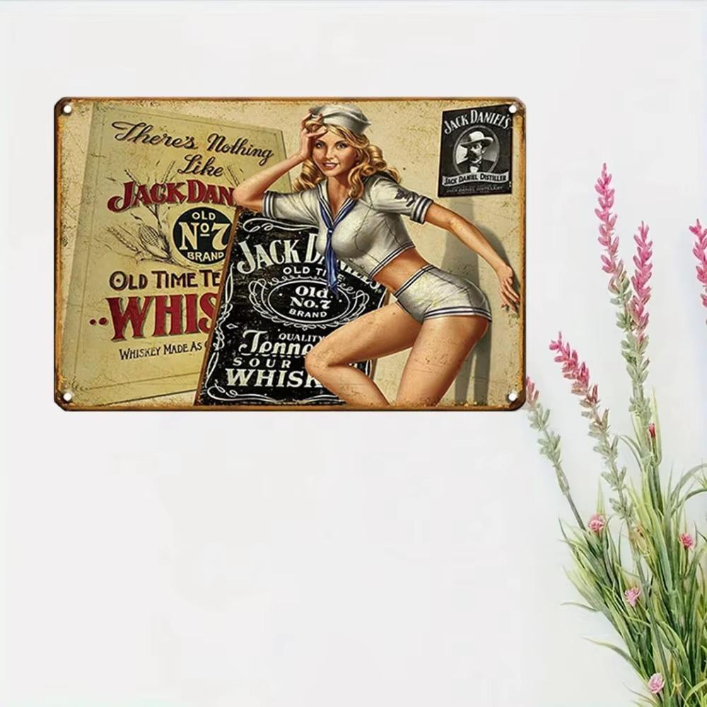 Whiskey Bar Vintage Decor Signs Retro Metal Signs Man Cave Garage Outdoor Wall Plaques Bar Funny Room Decor Vintage Pub Signs