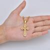 Vnox Stainless Steel Zircon Cross Pendant Necklace with Box Chain for Women Men, Christian Hip Hop Cross Necklace Jewelry Gifts