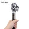 Silver Resin Skull Monster Head Walking Cane Fashion Decorative Steel Stick Gentleman Elegant Cosplay Cane Knob Crosier 94cm