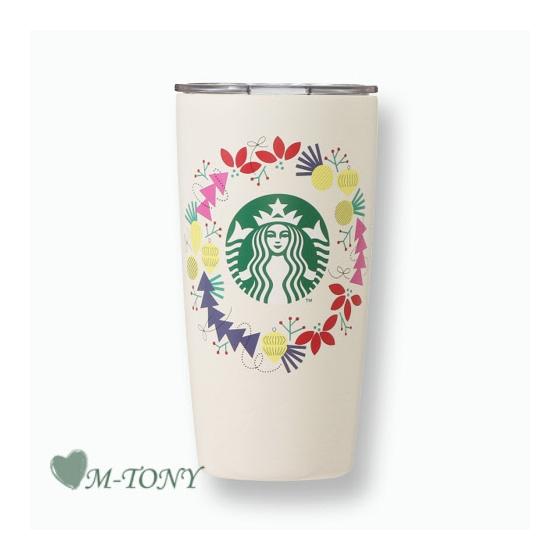 Starbucks Starbucks Holiday Stainless Steel Tumbler White Wreath MiiR Mia 473mlStarbucks/Tumbler/Starbucks Tumbler/Starbucks