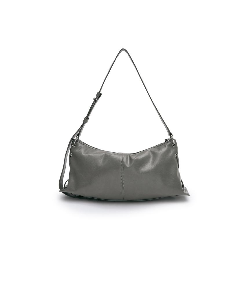 Matin Kim Eyelet Shirring Shoulder Bag In Gray