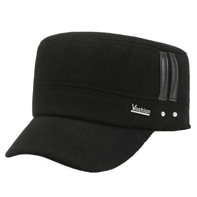 Mütze Ohrenschützer Kälteschutz Casual Outdoor CZA379 Herren Damen (Schwarz)