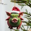Christmas Pendant Adorable Cartoon Pig Shape Xmas Tree Hanging Ornament for Home Festive Decorations